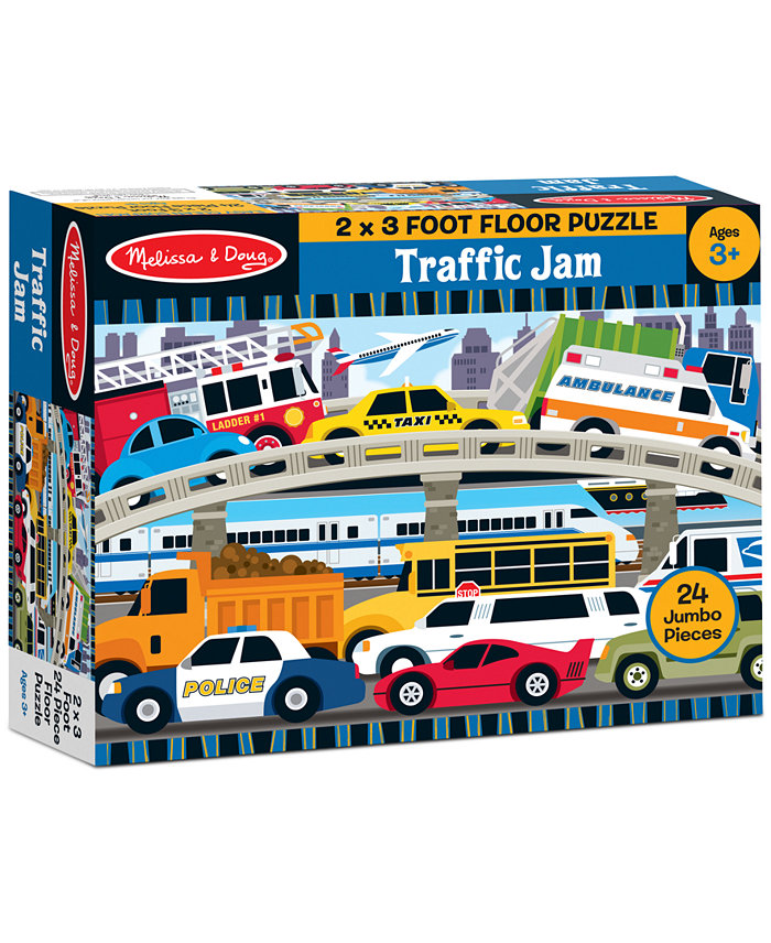 Melissa and Doug Kids Toy  Traffic Jam 24-Piece Floor Puzzle