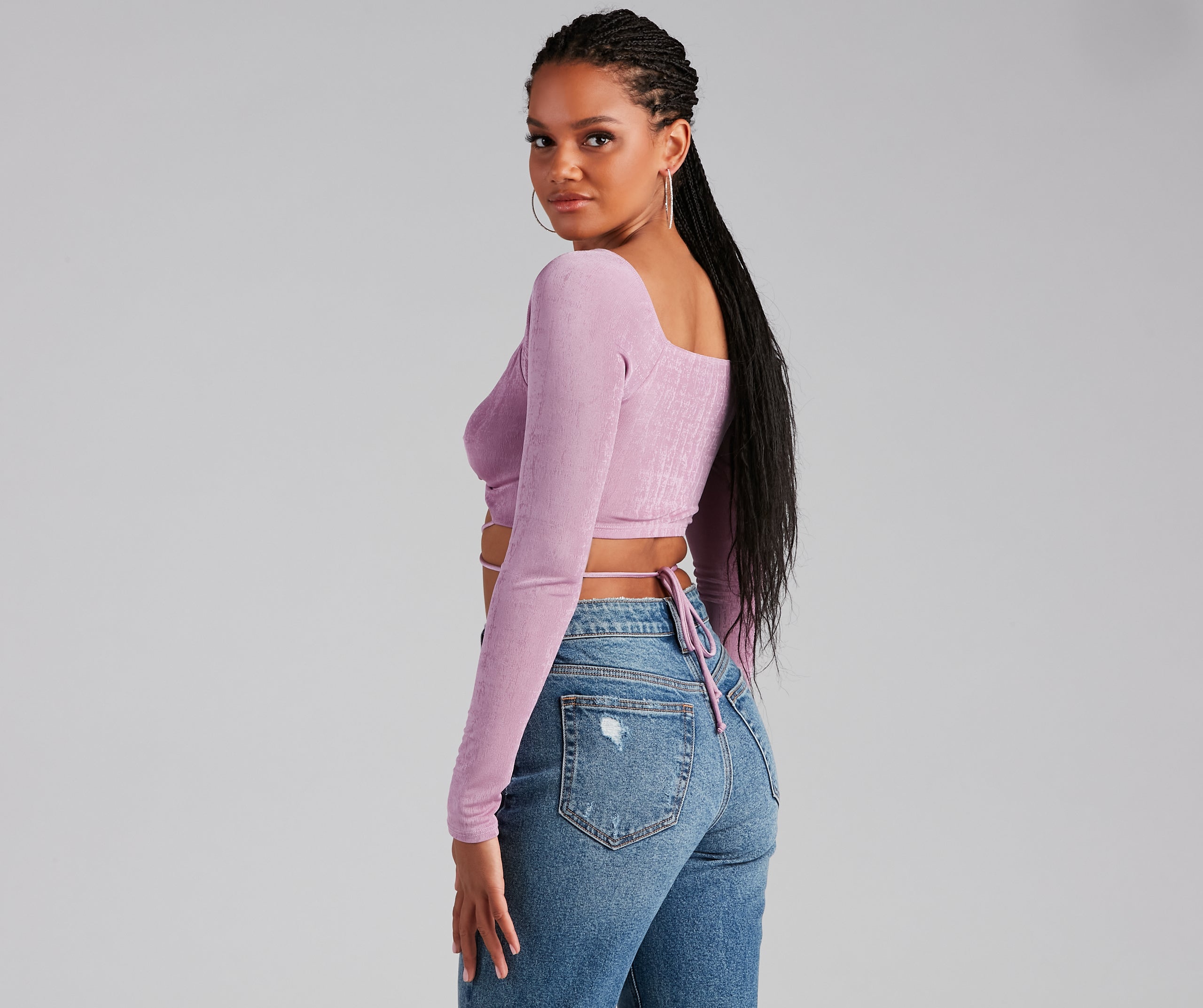 Your Moment Slinky Wrap Crop Top