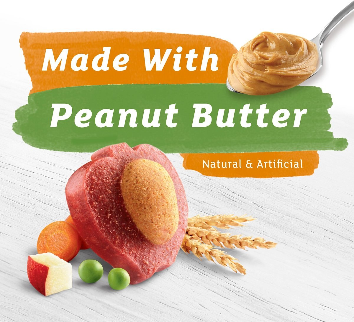 Purina Beneful Baked Delights Snackers with Apples， Carrots， Peas and Peanut Butter Dog Treats