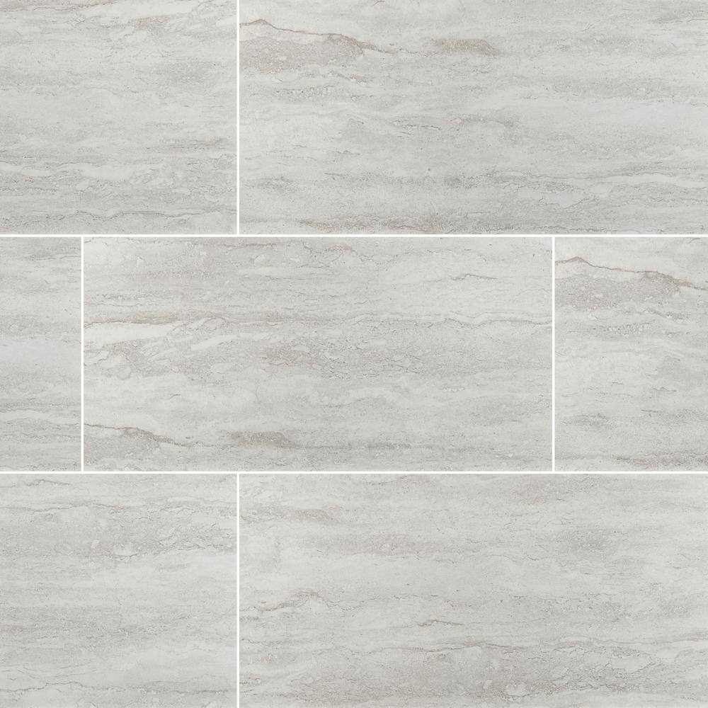 MSI Nyon Gray 12 in. x 24 in. Polished Porcelain Floor and Wall Tile (16 sq. ft.Case) NHDNYOGRA1224P