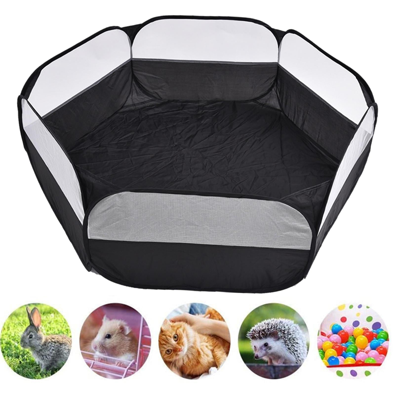 Portable Small Animal Playpen Breathable Pet Playpen Cage Tent with Zippered Fence Tent OutdoorandIndoor Exercise Yard Fence Tent ， without cover