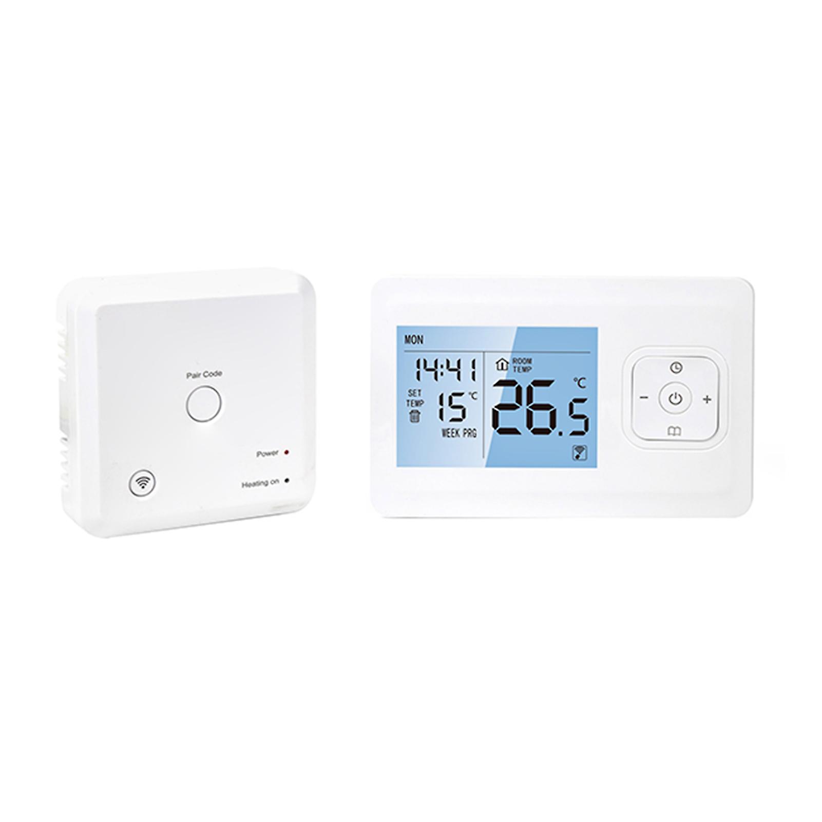 Wi-fi Smart Thermostat Wireless Programmable Thermostat With Rf Receiver Tabletop Wall-mounted Style App Control Voice Control Compatible With Alexa G