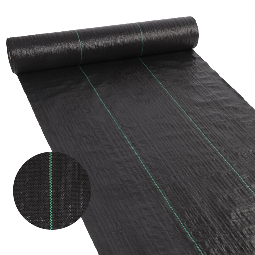 Ktaxon 4*100ft Weed Barrier Fabric Easy Setup & Superior Weed Control,Black Maximum Width 4ft