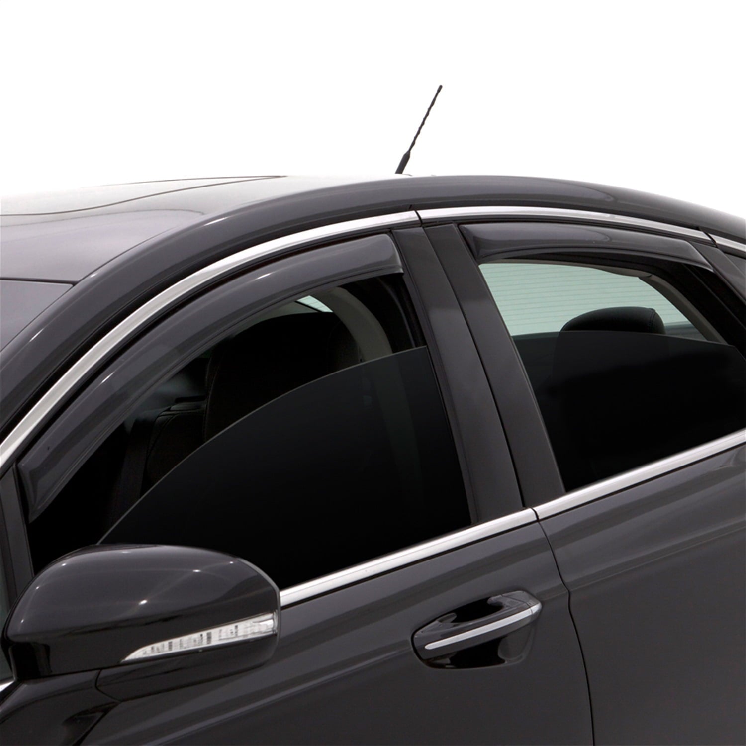 AVS 07-13 Toyota Yaris Sedan Only Ventvisor In-Channel Front and Rear Window Deflectors 4pc - Smoke