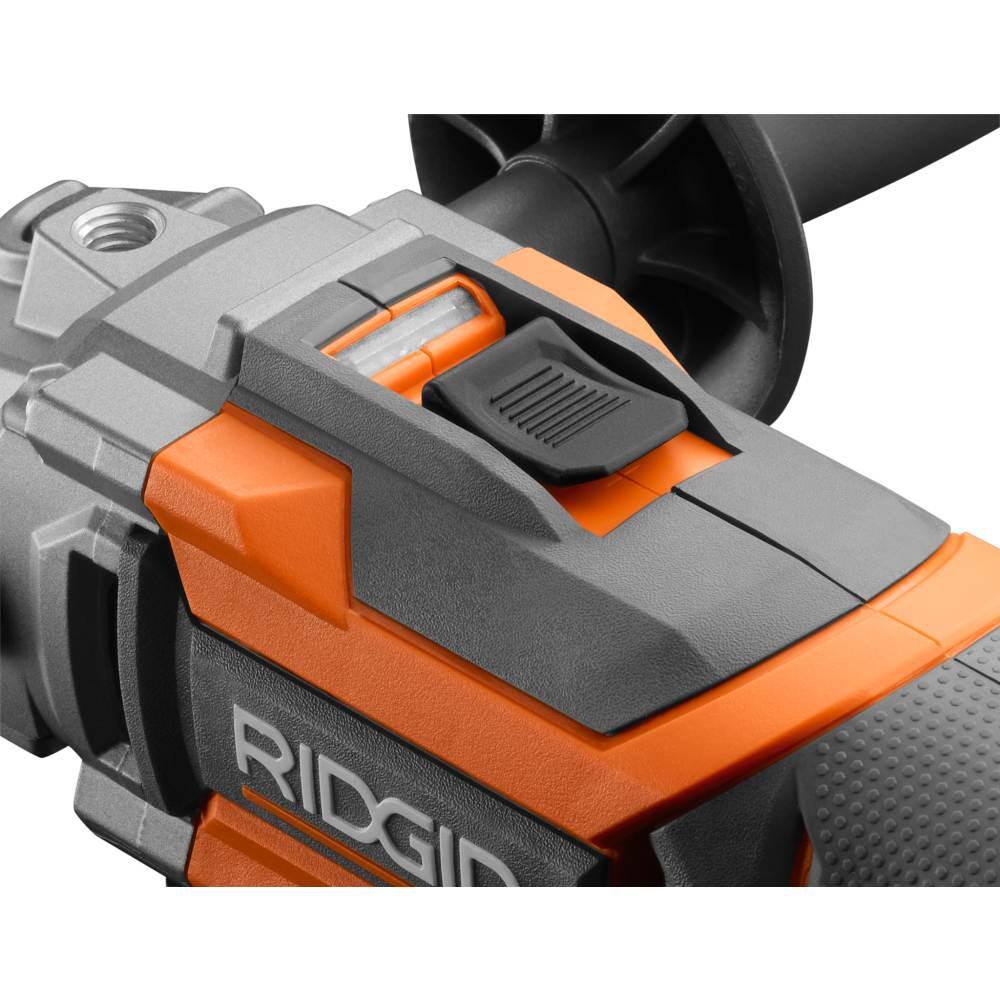 RIDGID 18V Brushless Cordless 4-12 in. Slide Switch Angle Grinder (Tool Only) R86042B