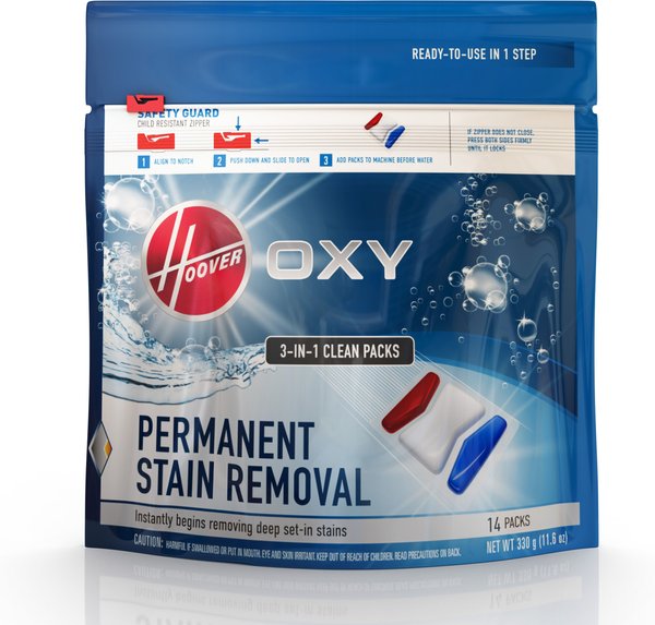 Hoover Oxy Clean Dog and Cat Stain Remover， Blue， 14 count