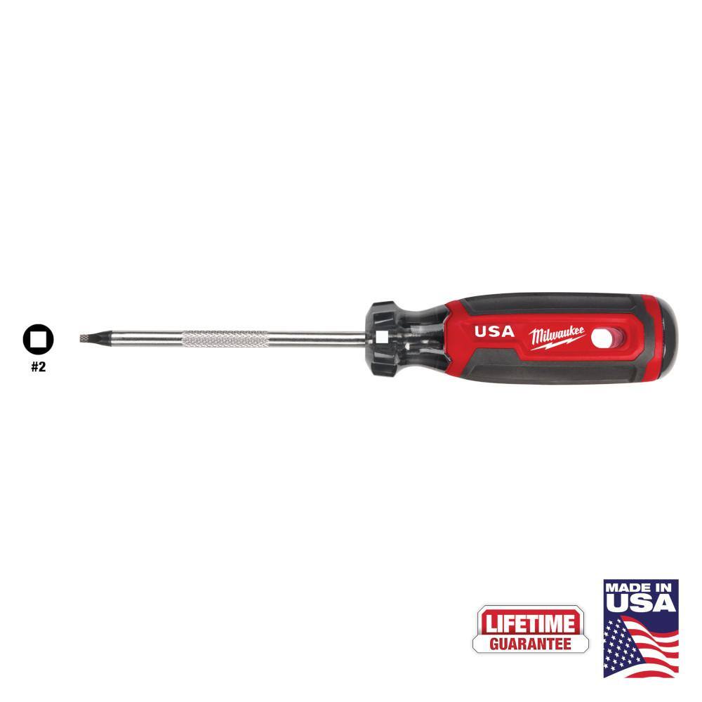 MW 4 in. #2 Square Screwdriver with Cushion Grip MT218