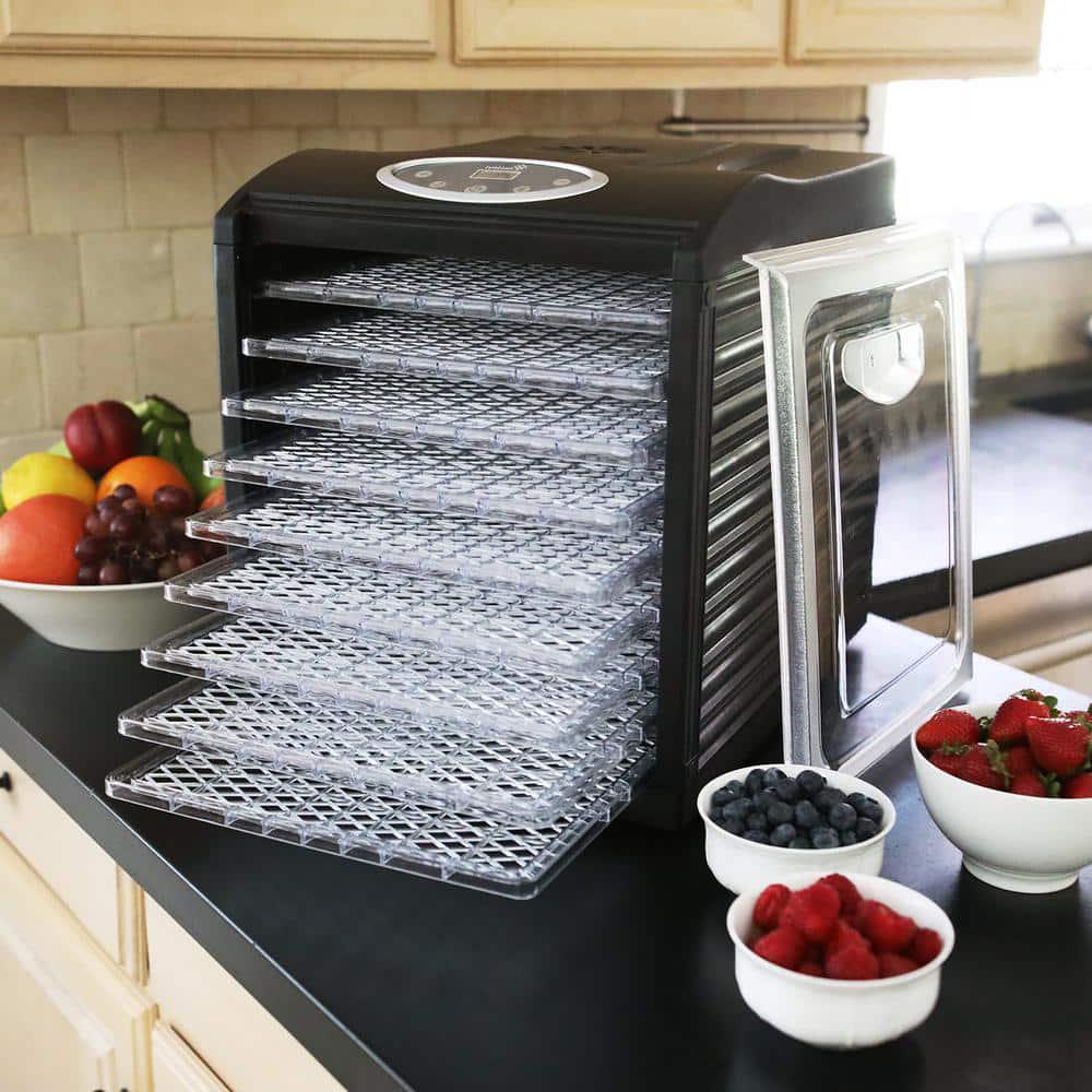 Ivation 9 Plastic Tray Food Dehydrator For Snacks Herbs Fruit and Beef Jerky