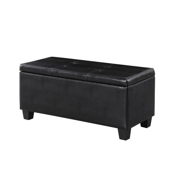 3 Pcs Large Storage Ottoman Bench Set， Combination Ottoman， Tufted Ottoman Linen Bench for Living Room， Hallway， Bedroom - - 37852079