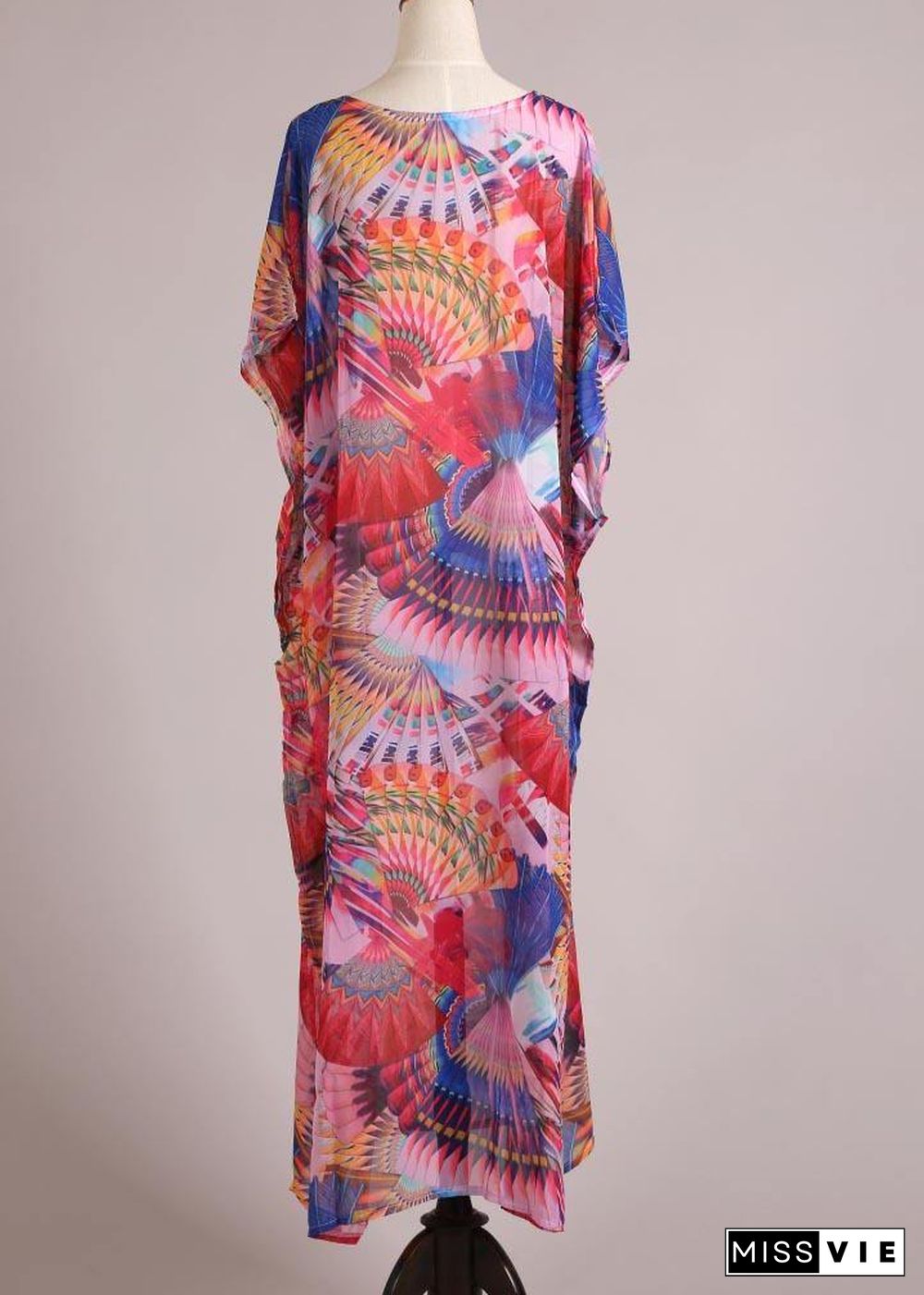 Women Print vogue kimono robe Bohemian Chiffon Dress