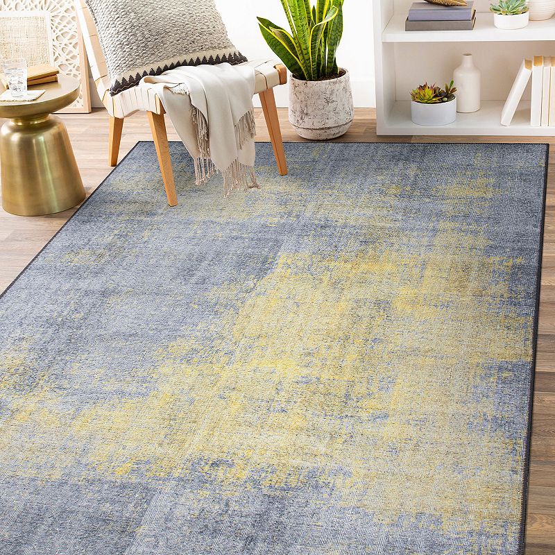 World Rug Gallery Contemporary Abstract Machine Washable Area Rug