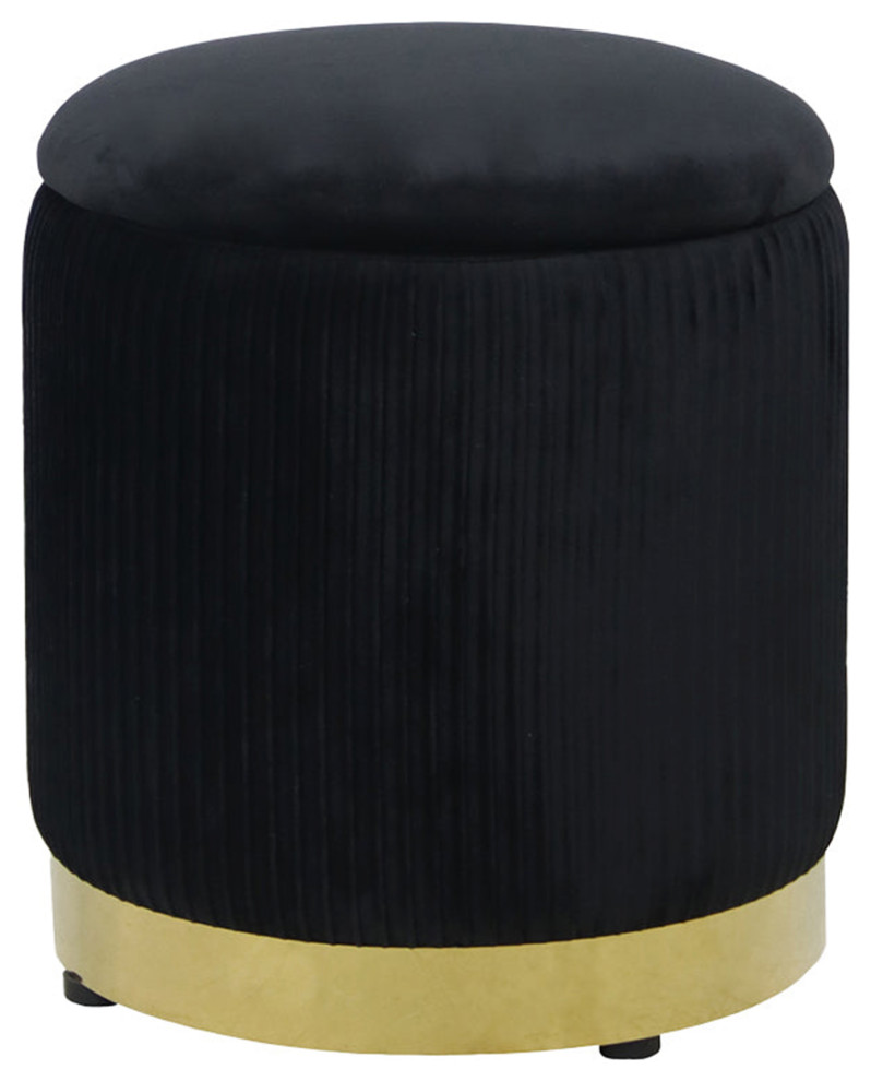 Zoe Storage Velvet Ottoman Set   Contemporary   Footstools And Ottomans   by Impressions Vanity Company  Houzz