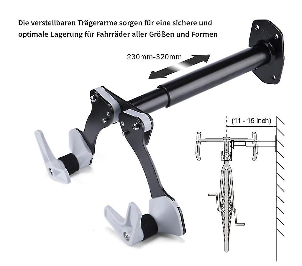 Space-saving Bicycle Wall Mount. Adjustable Bike Storage And Rack Ideal For The Garage， Basement