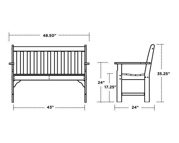 Polywood Vineyard 48 Bench GNB48