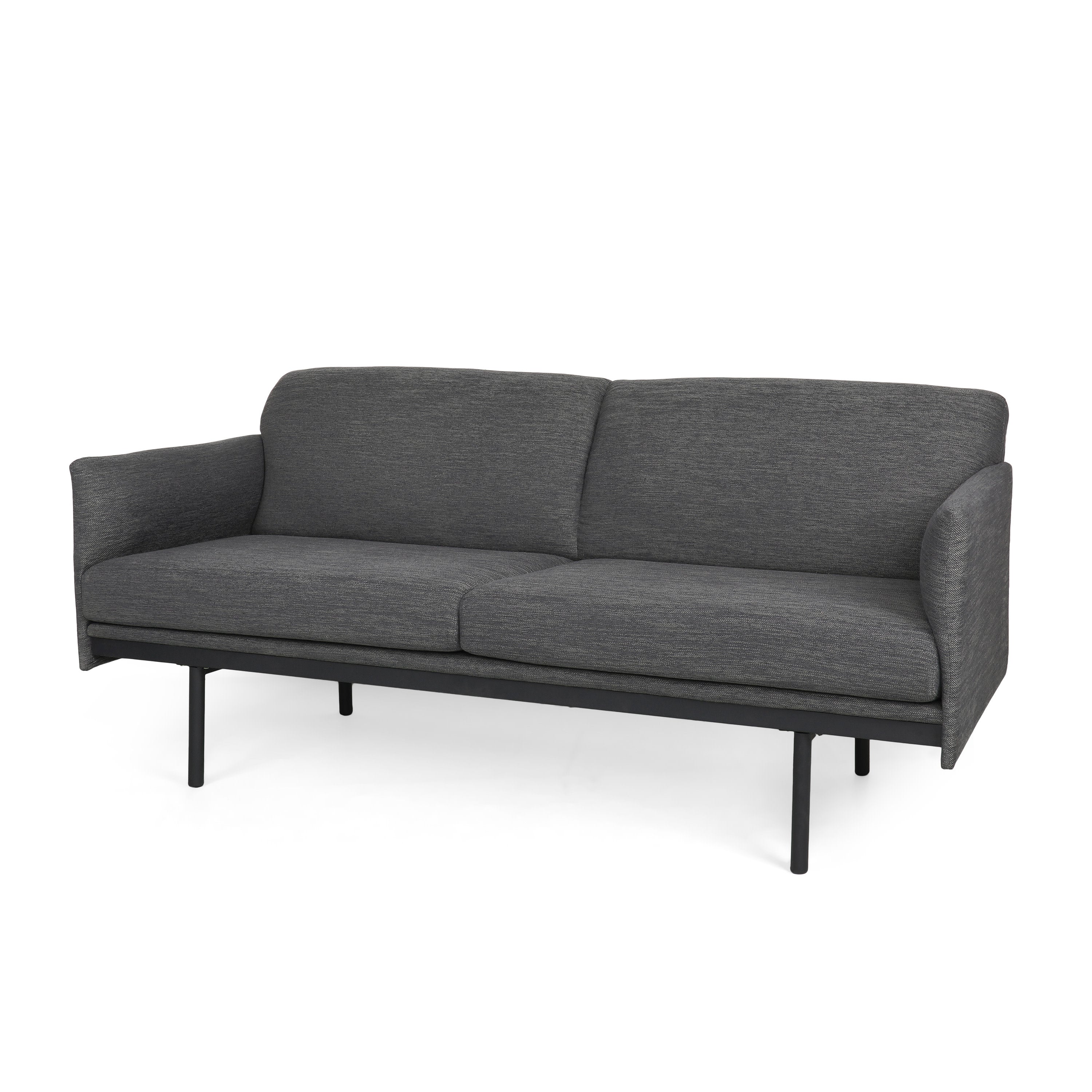 Mokena Contemporary Fabric Upholstered 3 Seater Sofa