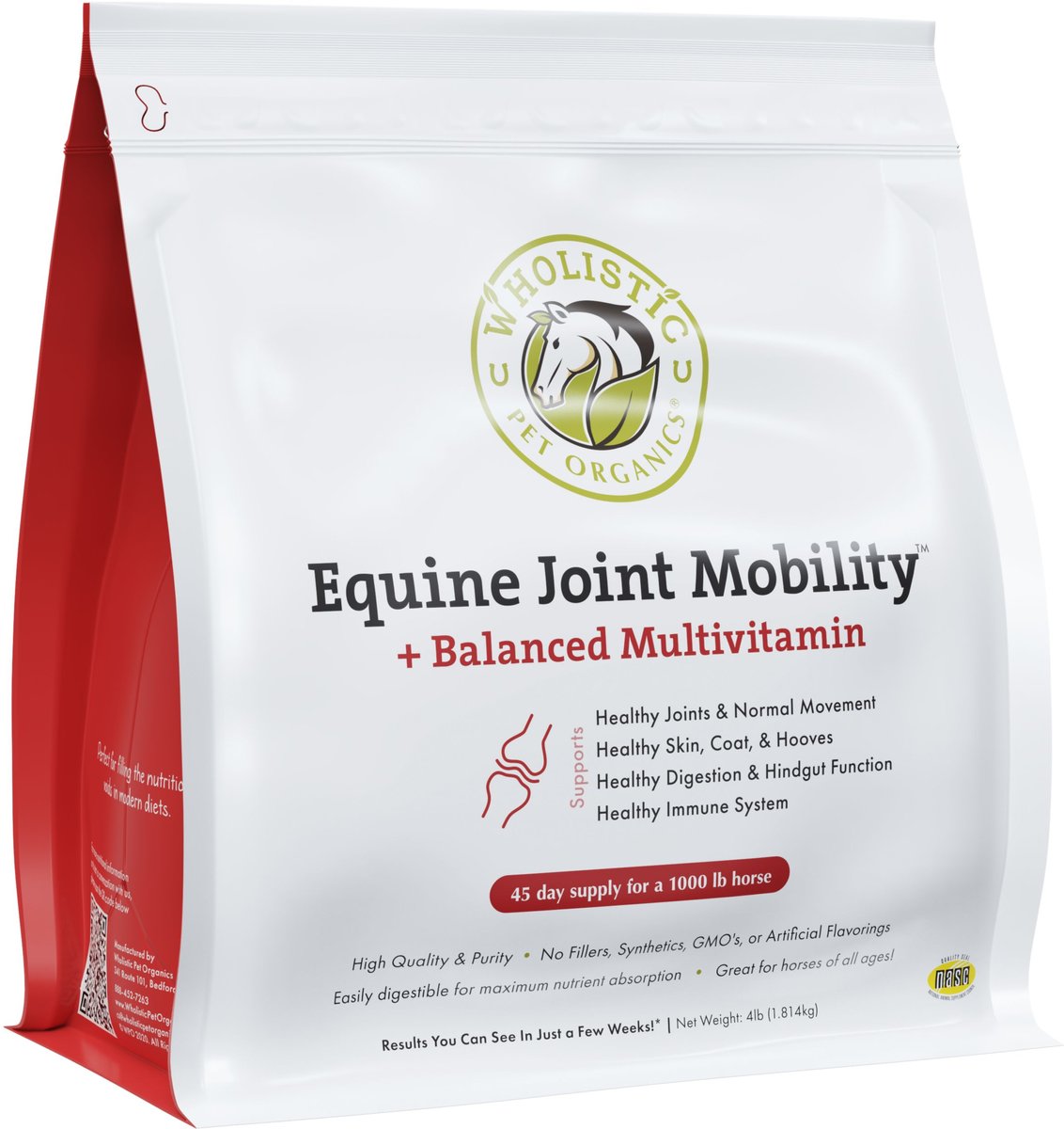 Wholistic Pet Organics Equine Joint Mobility Enhanced Multivitamin with Joint Support for Horses Supplement