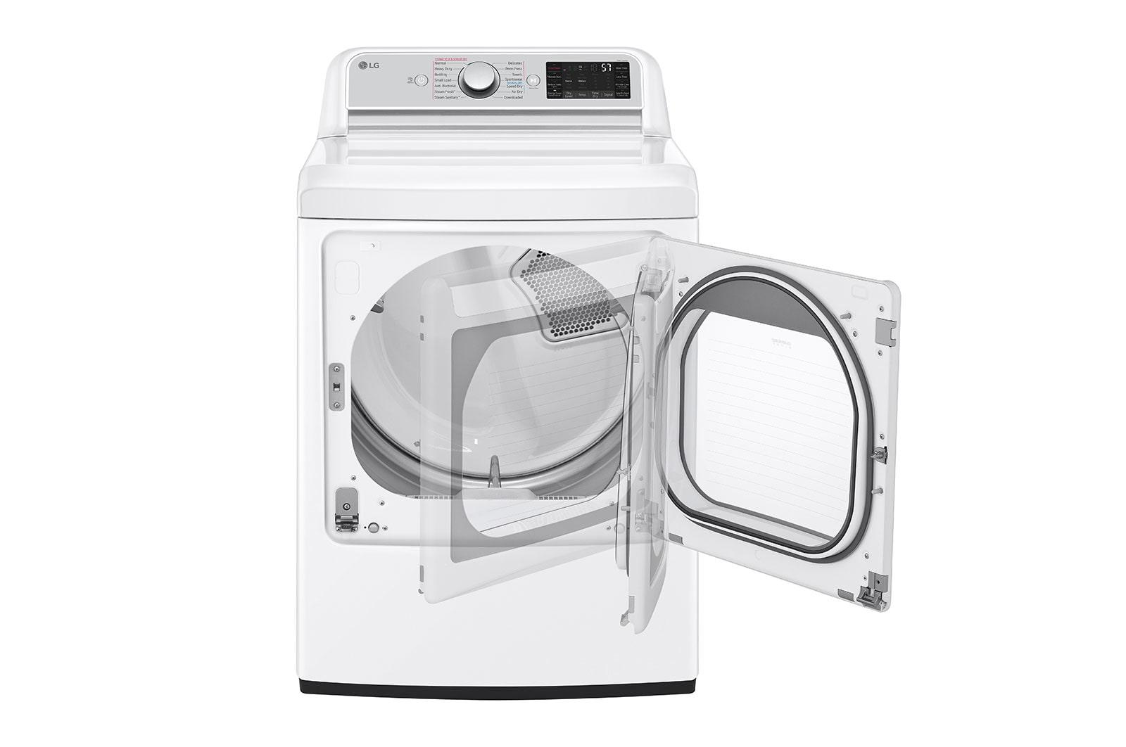 Lg DLEX7900WE 7.3 Cu. Ft. Ultra Large Capacity Smart Wi-Fi Enabled Rear Control Electric Dryer With Turbosteam™