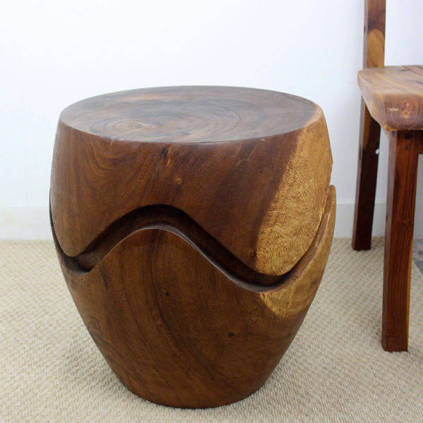 Handmade Barrel Puzzle Drum Table (Thailand) - 18