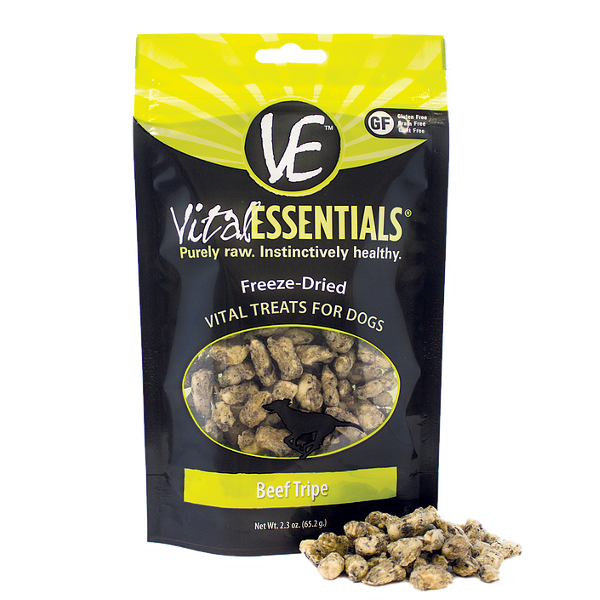 Vital Essentials Freeze-Dried Beef Tripe Dog Treats 2.3oz