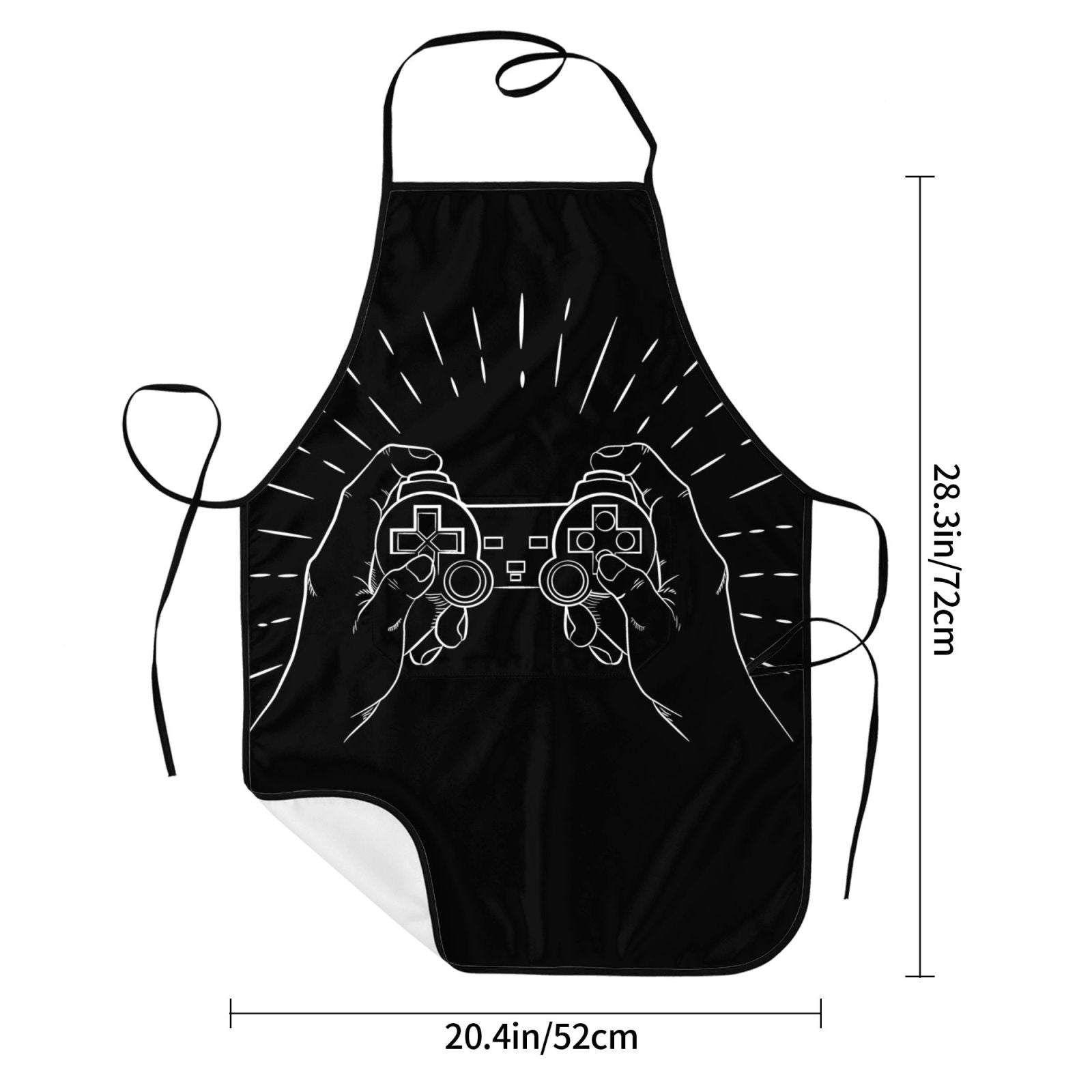 XMXY Chef Aprons with Pockets for Women Men， Person Playing Videogames Waterproof Cooking Kitchen Aprons， 28.3 x 20.4 inches