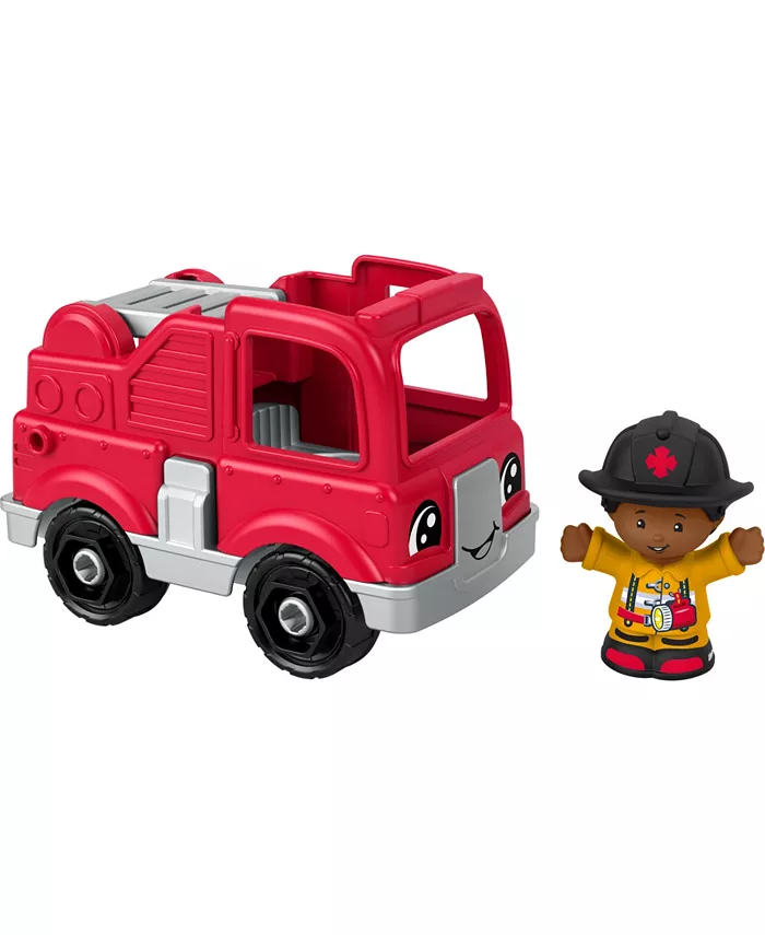 Fisher Price Little People Toy Firetruck and Firefighter Figure Set for Toddlers  2 Pieces