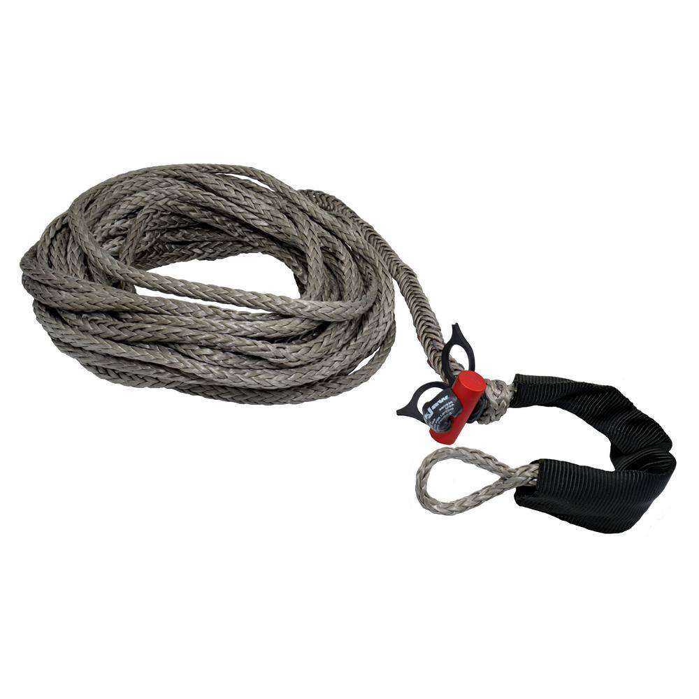 LockJaw 516 in. x 50 ft. Synthetic Winch Line Extension with Integrated Shackle 21-0313050