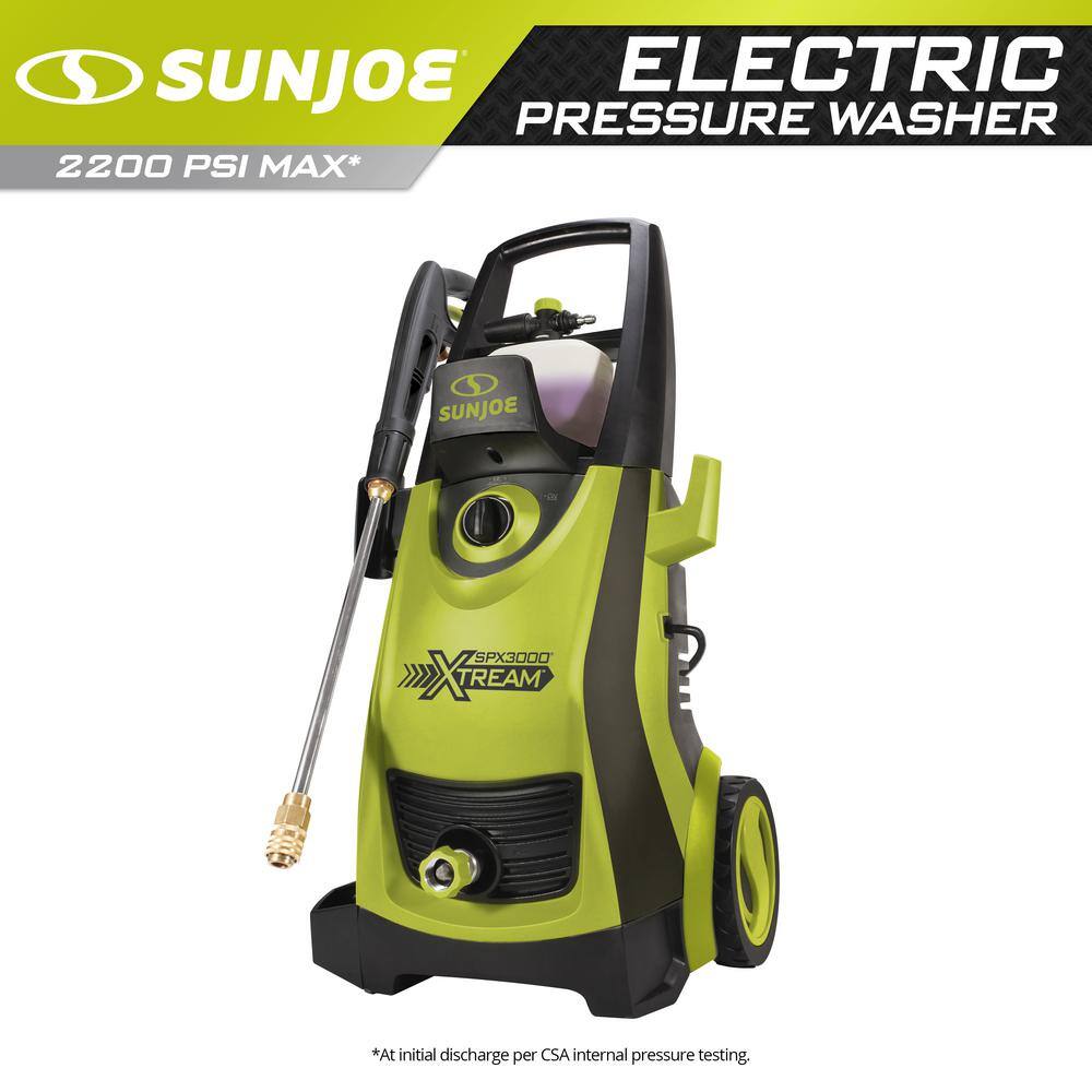 Sun Joe 1700 PSI 1.2 GPM 13 Amp Cold Water Xtream Clean Corded Electric Pressure Washer SPX3000-XT