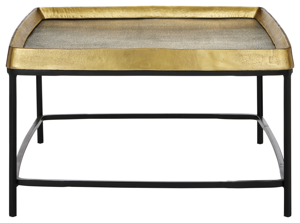 Tanay Brass Cocktail Table   Industrial   Coffee Tables   by Sideboards and Things  Houzz