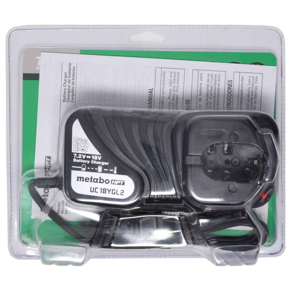 Metabo HPT 18V Battery Charger Li Ion/NiCd/NiMH Universal Post Style UC18YGL2M from Metabo HPT