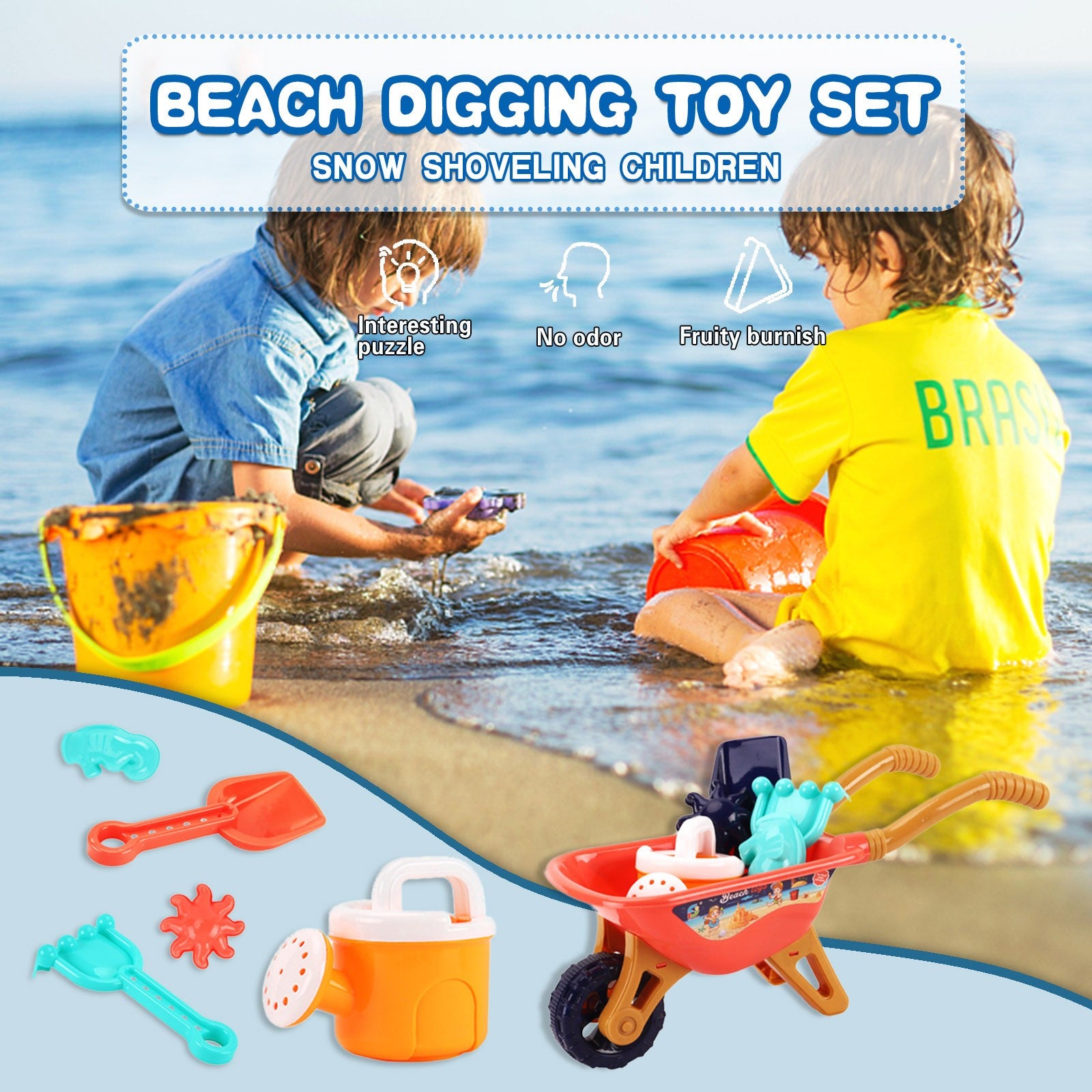 Beach Toy Beach Toy Sand Set Sand Play Sandpit Toy Summer Outdoor Toy for Boys Girls Gift Baby Toys Abs