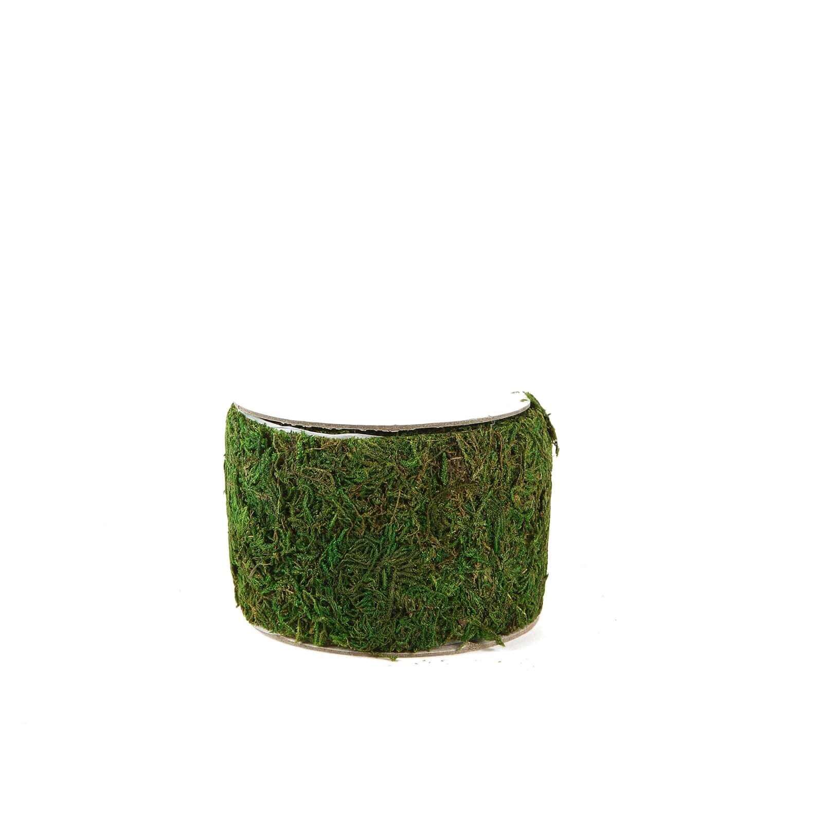 Green Preserved Moss Ribbon Roll, DIY Craft Ribbon 4ft 2