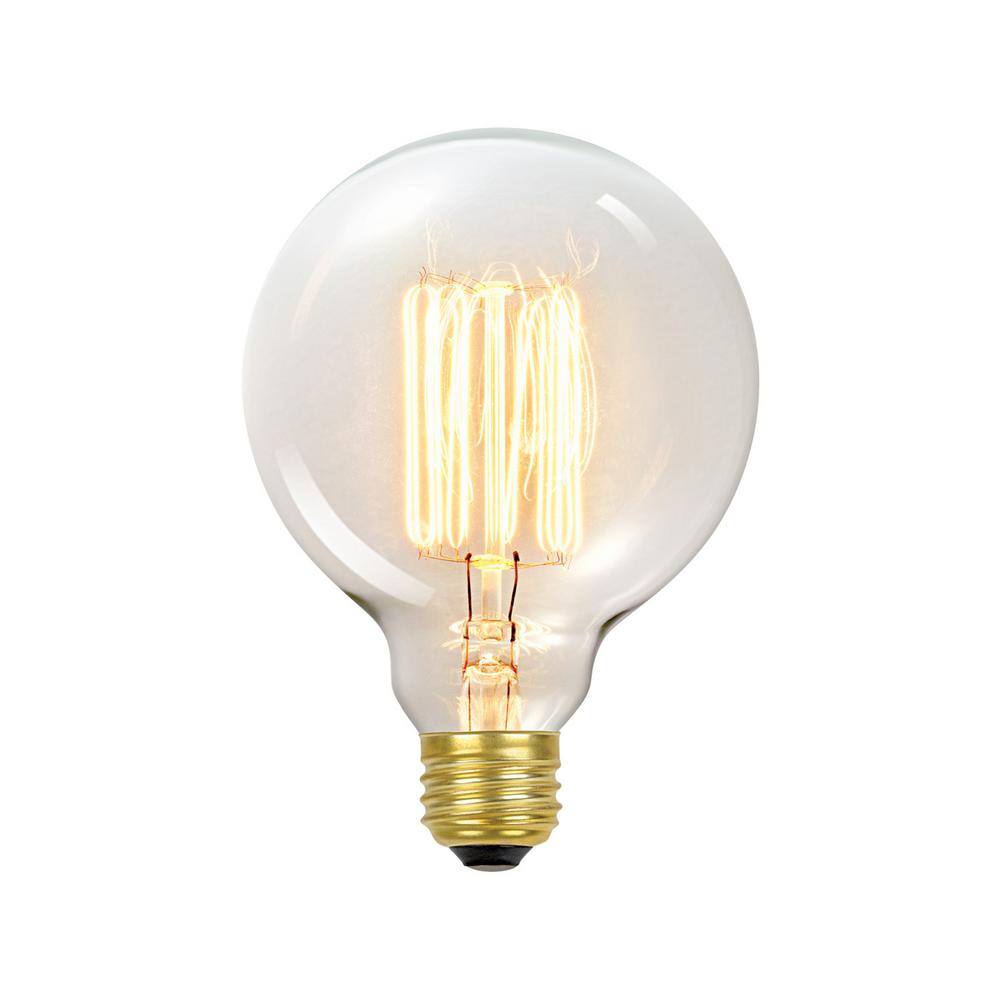 Globe Electric 60 Watt G30 Dimmable Cage Filament Vintage Edison Incandescent Light Bulb Warm Candle Light 01320