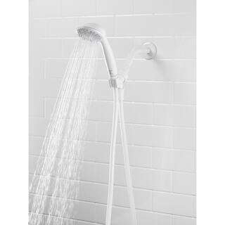 Glacier Bay 3-Spray 3.3 in. Single Wall Mount Handheld Adjustable Shower Head in White 8467000HC