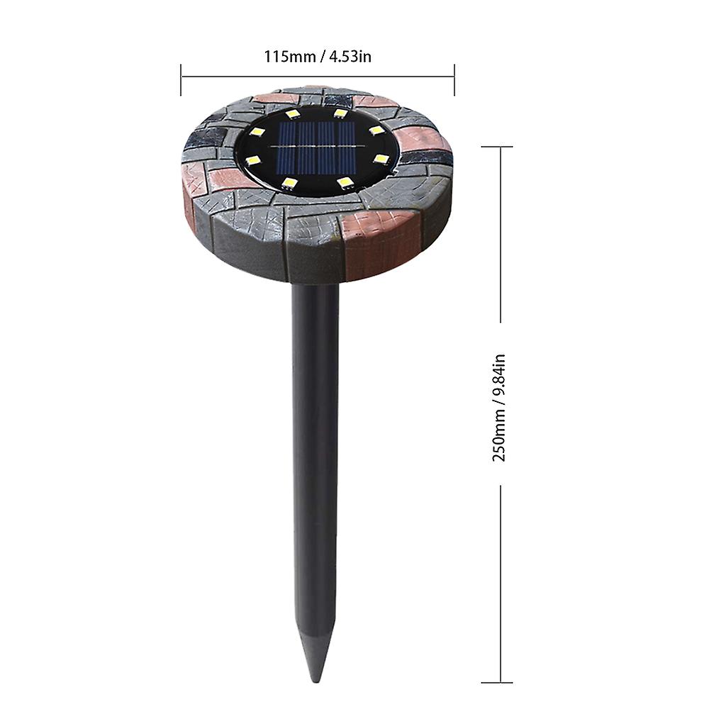 Solar Powered Ultrasonics Pest Repeller Leds Lawn Light Repel Mole Gopher Vole Mouse Chaser For Outdoor For Lawn Garden Yard Home Humane Pest Control