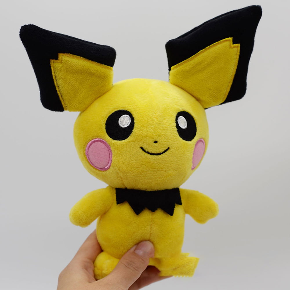 Takara Tomy Pokemon Pichu Plush Lovely Pikachu Juvenile Version Evolution Toy Hobby Collection Doll Kawaii Gift for Girl