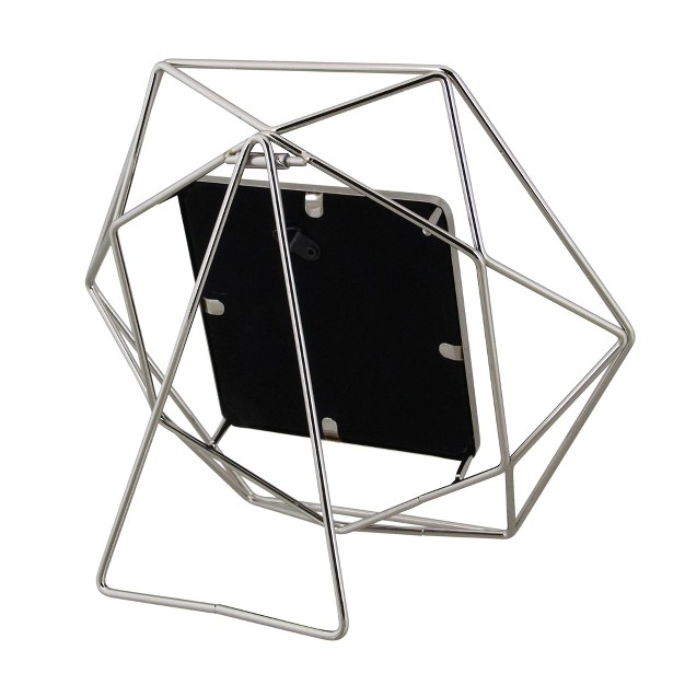 Contemporary Hexagonal 4 quot X 4 quot Photo Picture Frame Silver