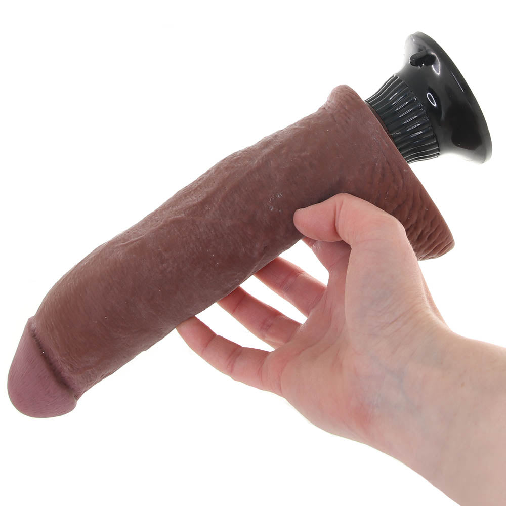 Real Feel Deluxe 8 Inch Vibrating Wall Banger Dildo in Tan