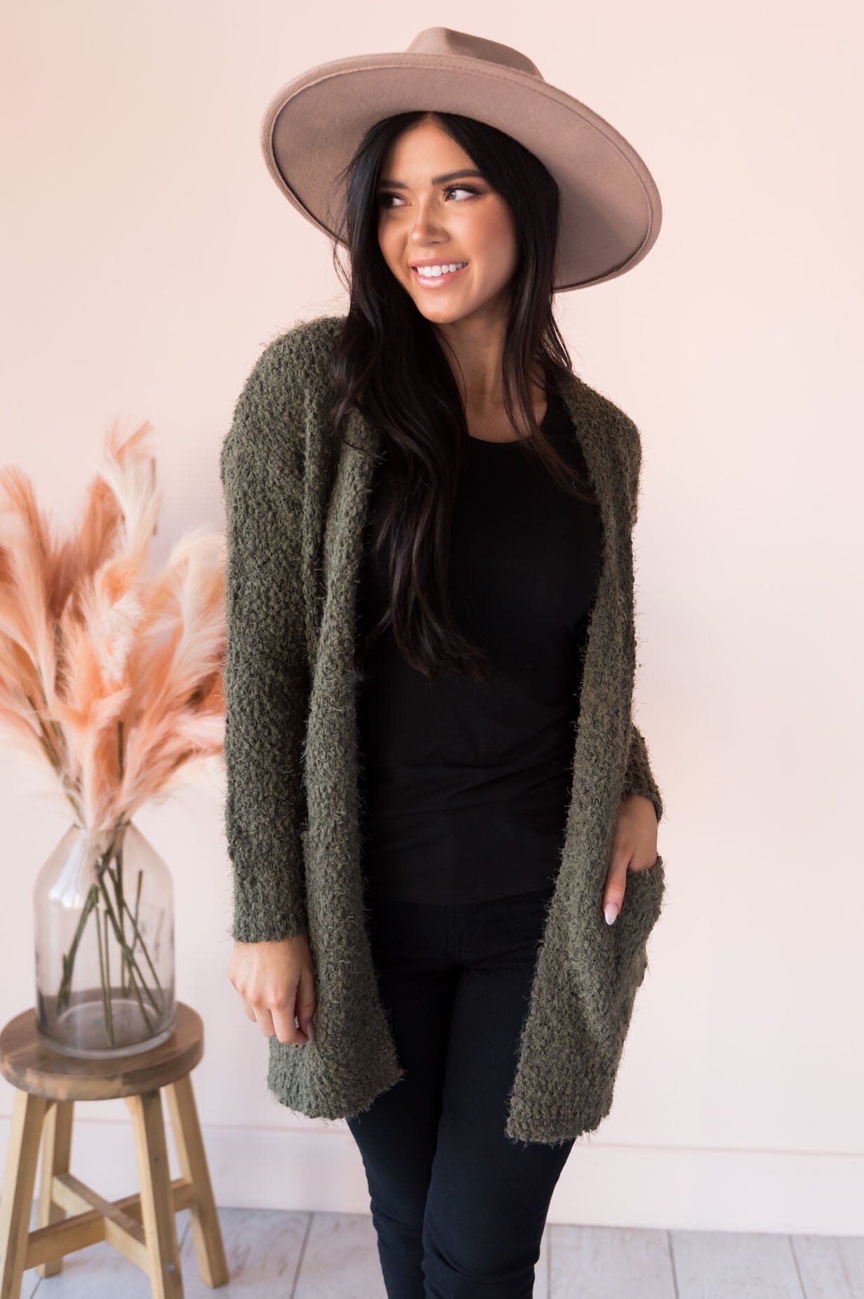 Soft & Cuddly Modest Sweater Cardigan