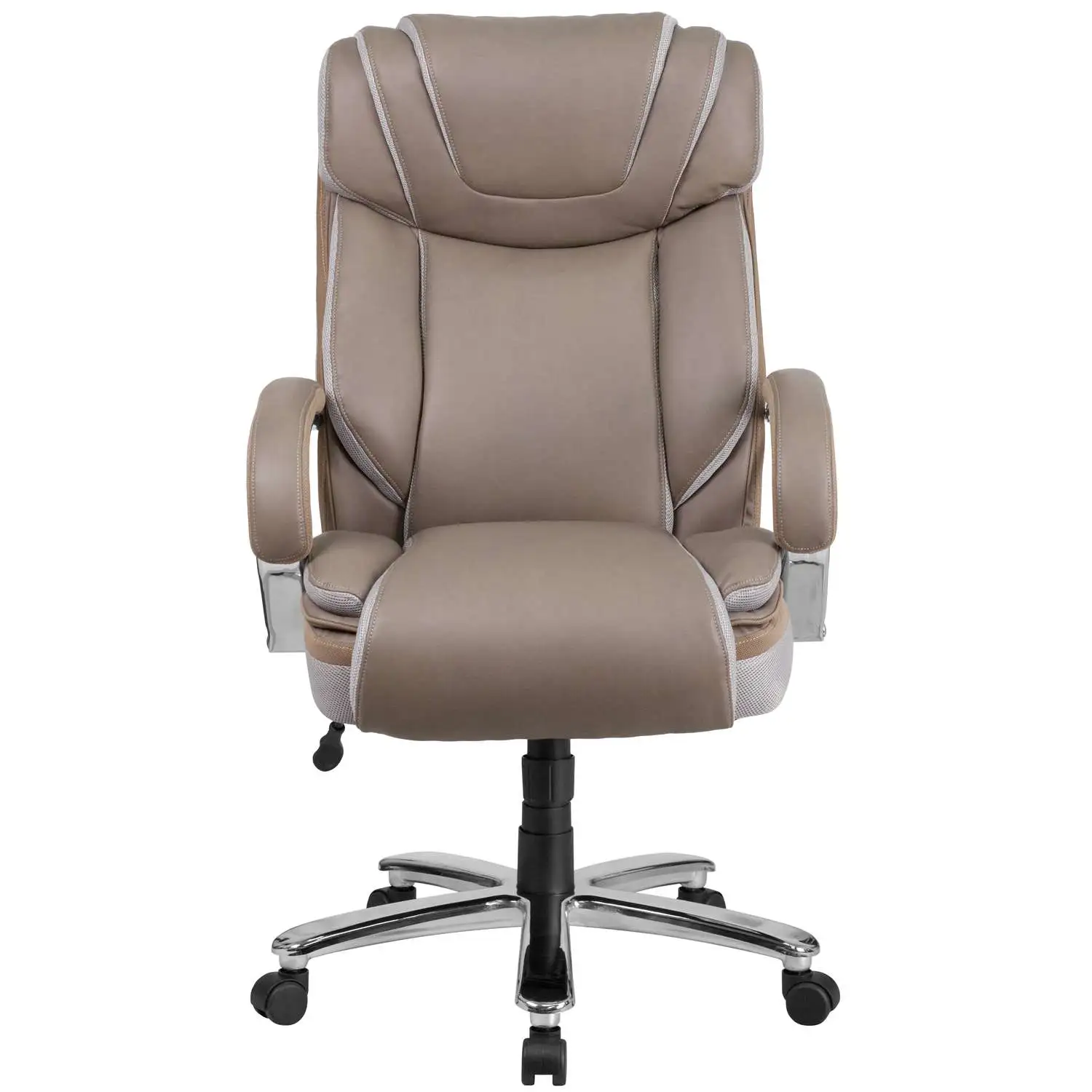 Taupe Leather Office Chair