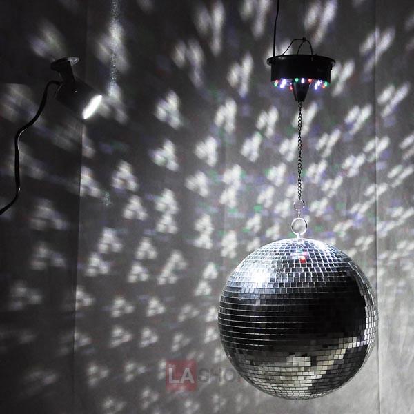 TheLAShop Party Disco Reflective Glass Mirror Ball, 6 inch (with rotating motor stand)