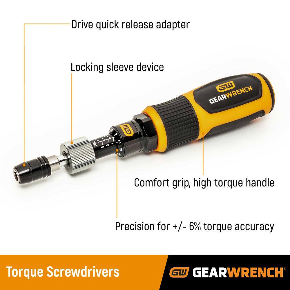 GEARWRENCH 14 in. Drive Torque Screwdriver 1-6Nm 89621