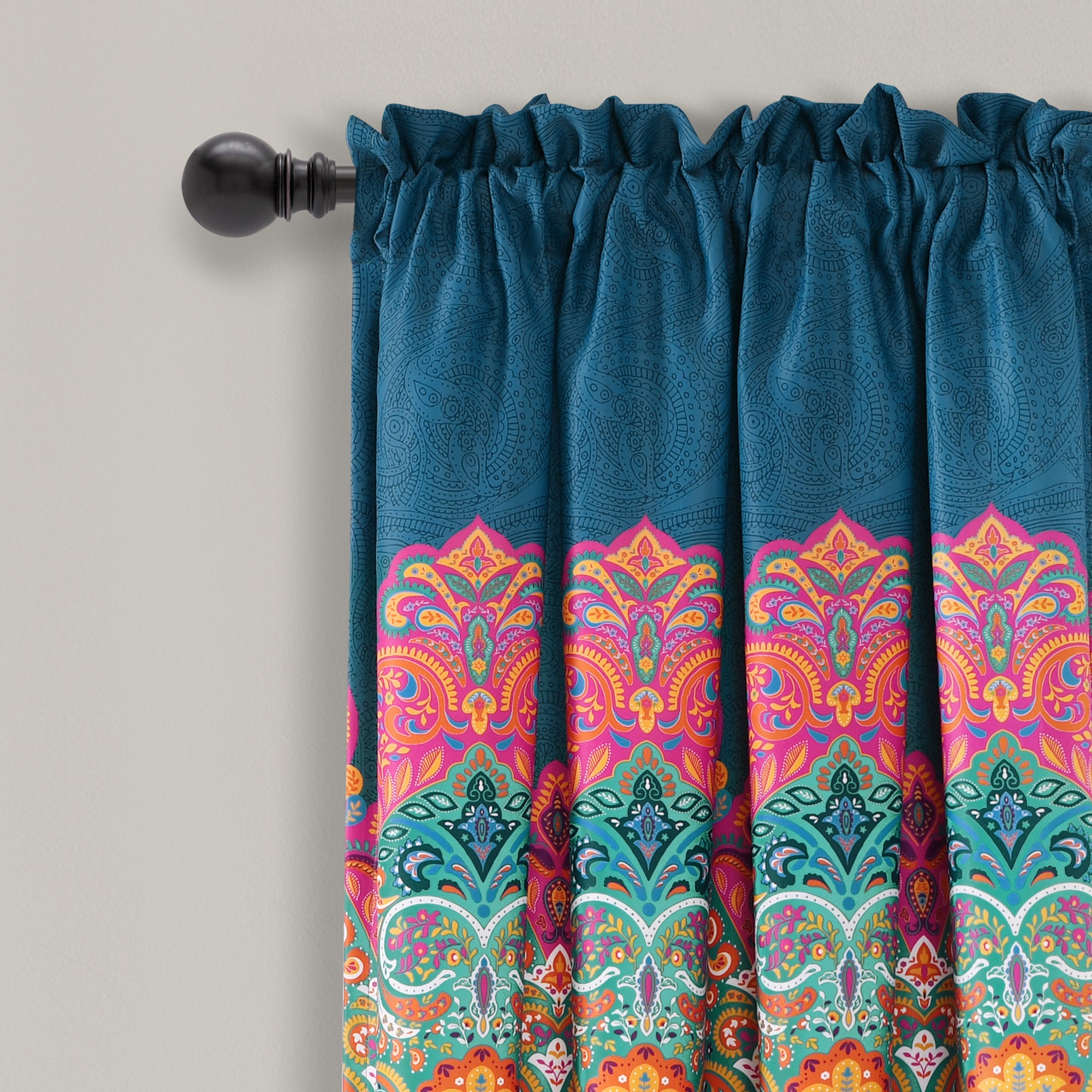 Boho Chic Light Filtering Window Curtain Panel Set