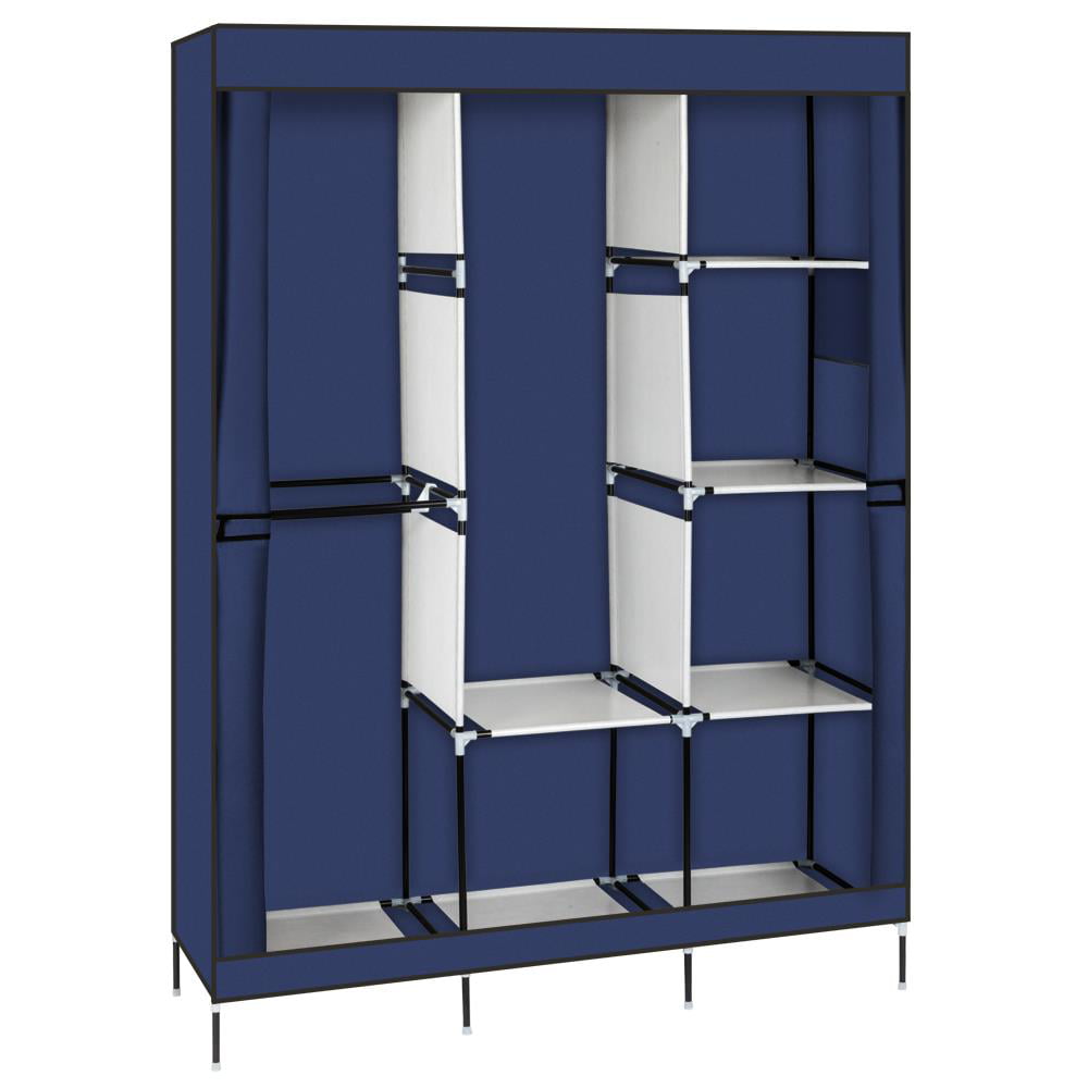 Zimtown Wardrobe Rack Portable Closets, Blue