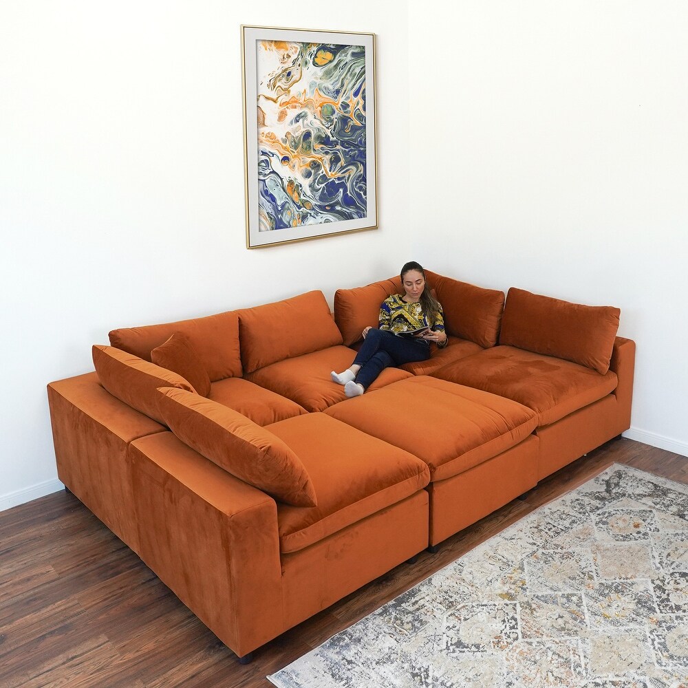 Yannie Mid Century Modern Modular Sectional Sofa