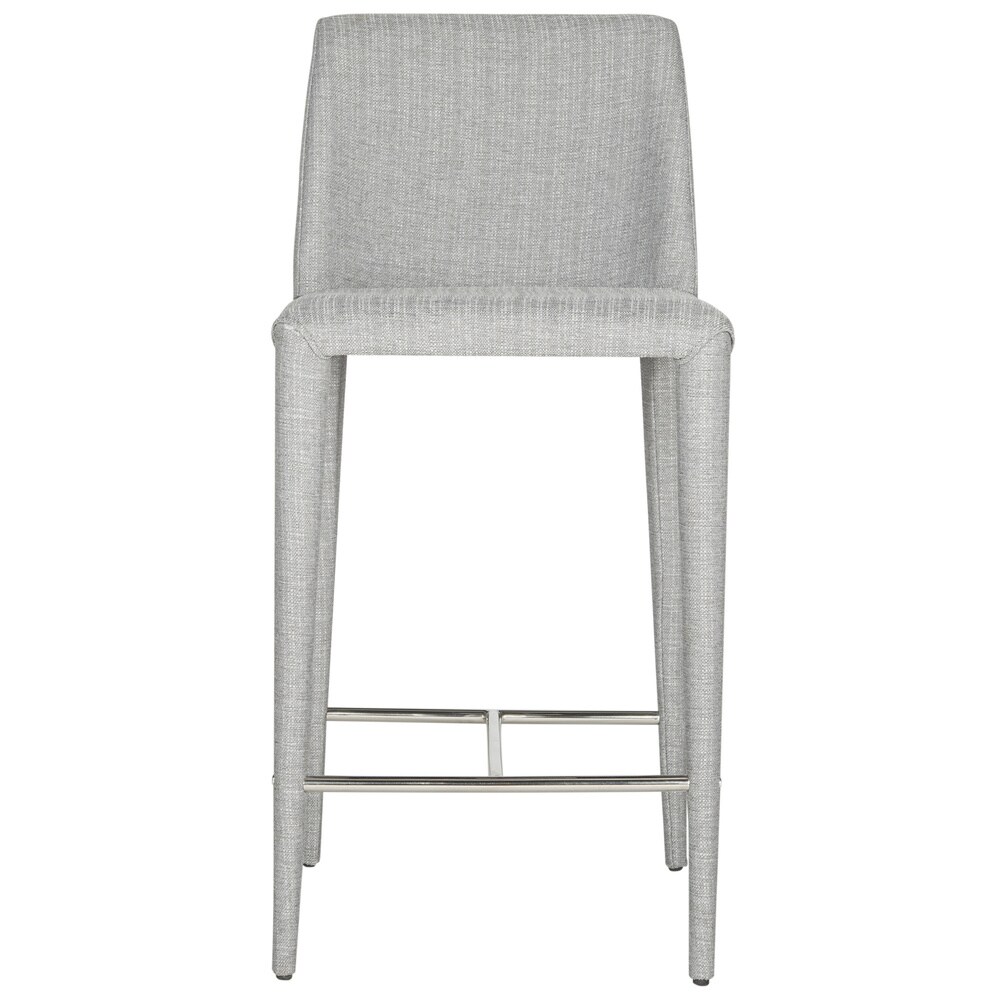 SAFAVIEH Mid Century 26 inch Garretson Grey Linen Counter Stool (Set of 2)   22.6\