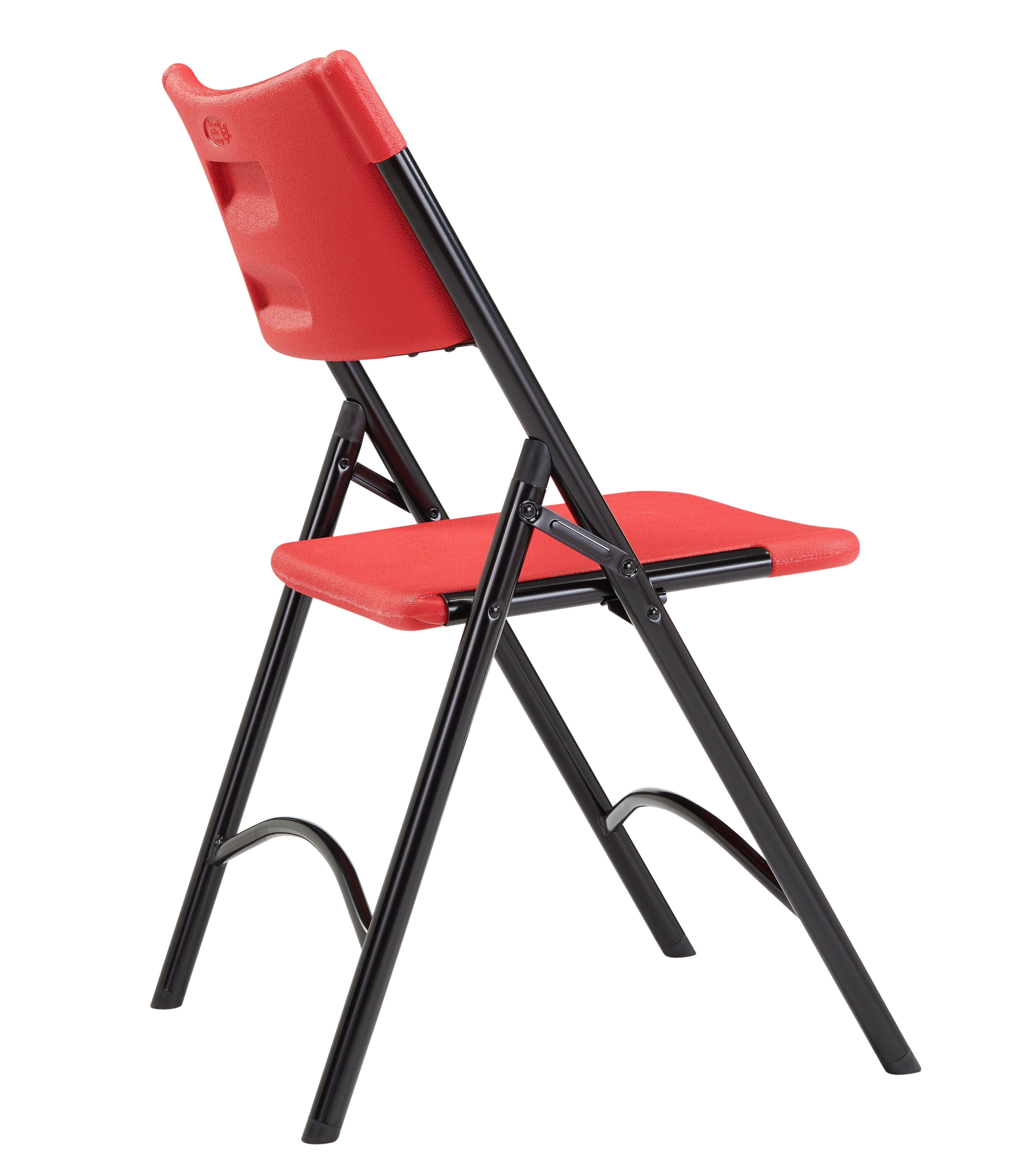 (Pack of 4) NPS 600 Series Premium Resin-Plastic Folding Chair, Red