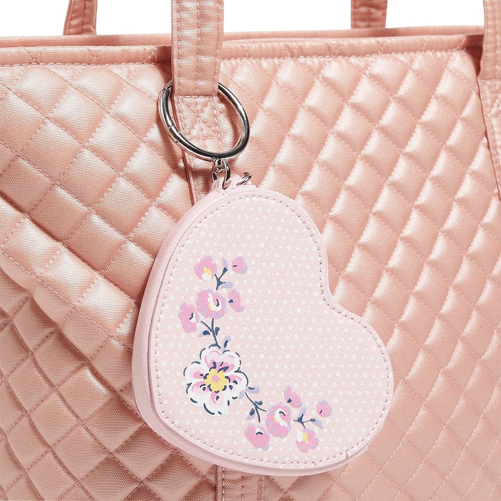 Vera Bradley  Heart Bag Charm in Mon Amour Soft Blush