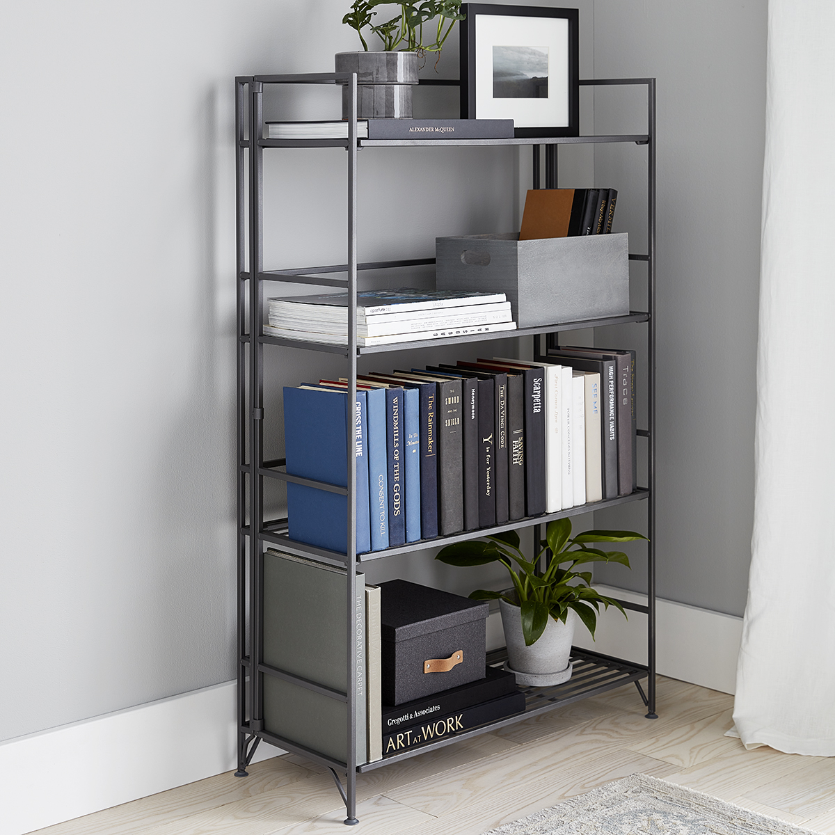 4Shelf Iron Folding Bookshelf