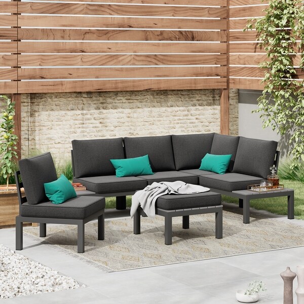 Corvus Fox Bay Aluminum Outdoor 6piece Sectional Sofa Set