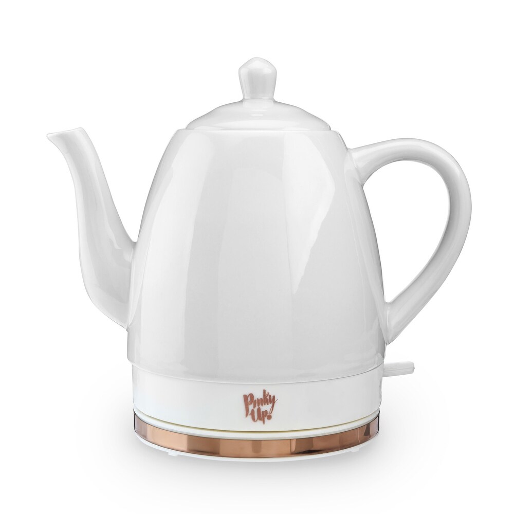 Noelle Grey Ceramic Electric Tea Kettle by Pinky Up   9\